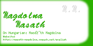 magdolna masath business card